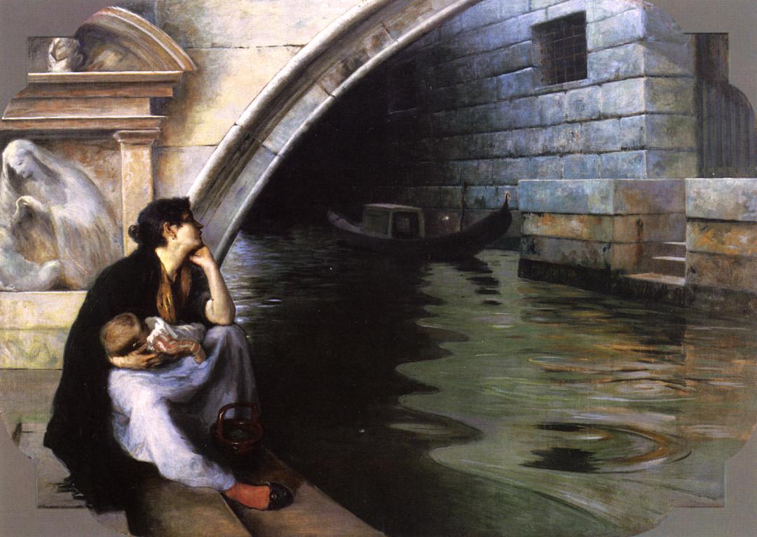 The Bridge of Sighs, Venice by Ralph Wormsley Curtis,A3(16x12")Poster