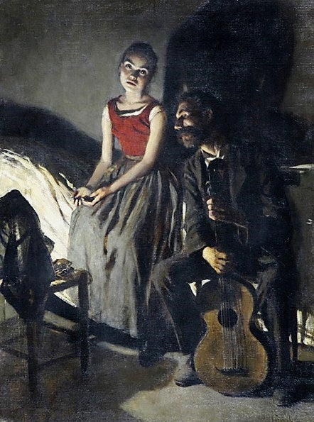 Tender Moment by Isidoro Grunhut,A3(16x12")Poster
