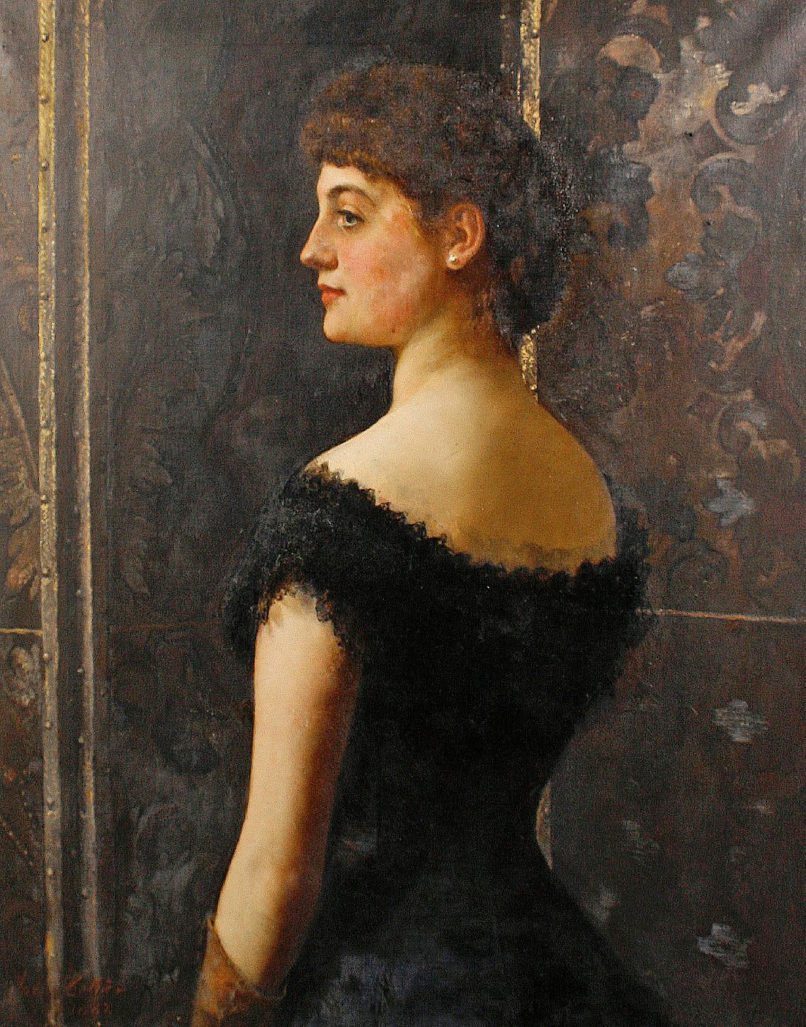 Laura Mary Stapleton, vintage artwork by John Maler Collier, 12x8" (A4) Poster