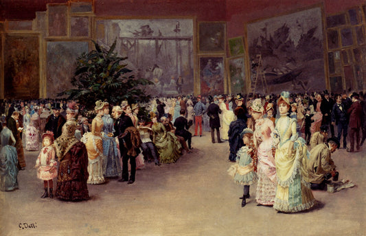 Varnishing Day, vintage artwork by Cesare Augusto Detti, 12x8" (A4) Poster