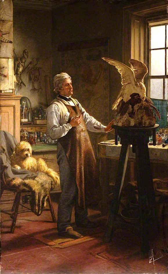 John Hancock, in His Studio, vintage artwork by Henry Hetherington Emmerson, 12x8" (A4) Poster