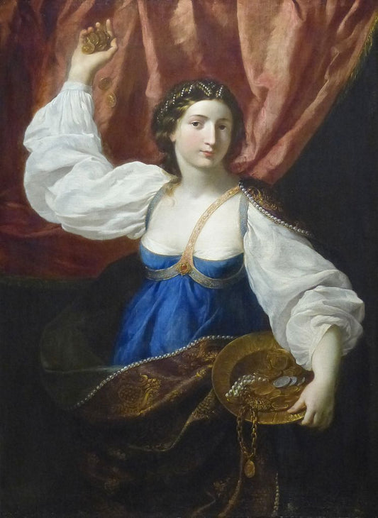 The Liberality, vintage artwork by Elisabetta Sirani, 12x8" (A4) Poster