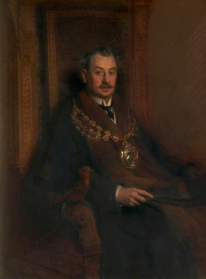 F. G. Isherwood, Mayor of Oldham by Ernest Townsend,16x12(A3) Poster