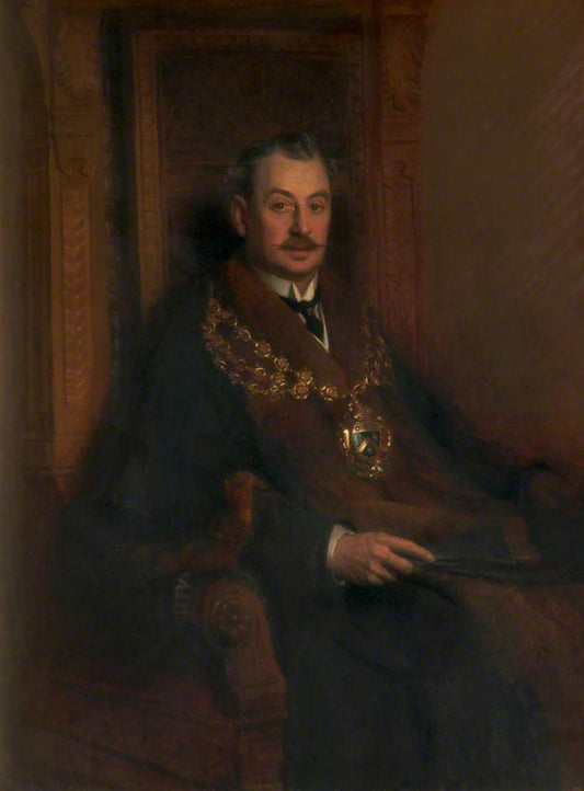 F. G. Isherwood, Mayor of Oldham by Ernest Townsend,16x12(A3) Poster