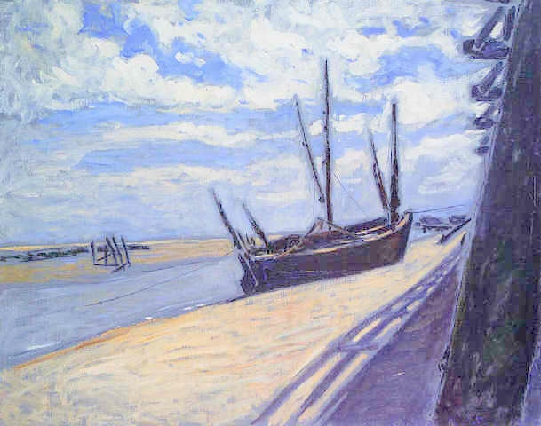Boats on the Beach by Etienne Moreau-Nelaton,A3(16x12")Poster