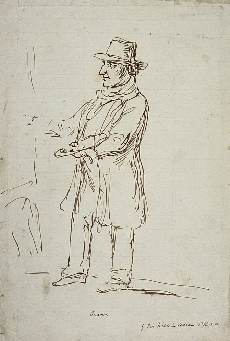 Joseph Mallord William Turner, vintage artwork by Sir William Allan, 12x8" (A4) Poster