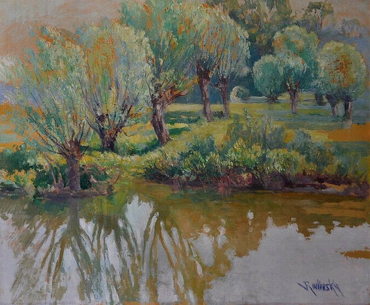 The Banks of the River Labe by Vaclav Radimsky,A3(16x12")Poster