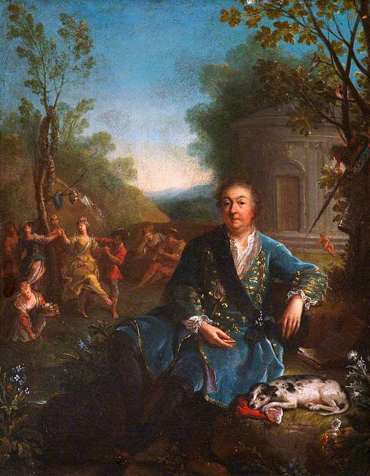 Philippe, Duke of Vendome (study), vintage artwork by Jean Raoux, 12x8" (A4) Poster