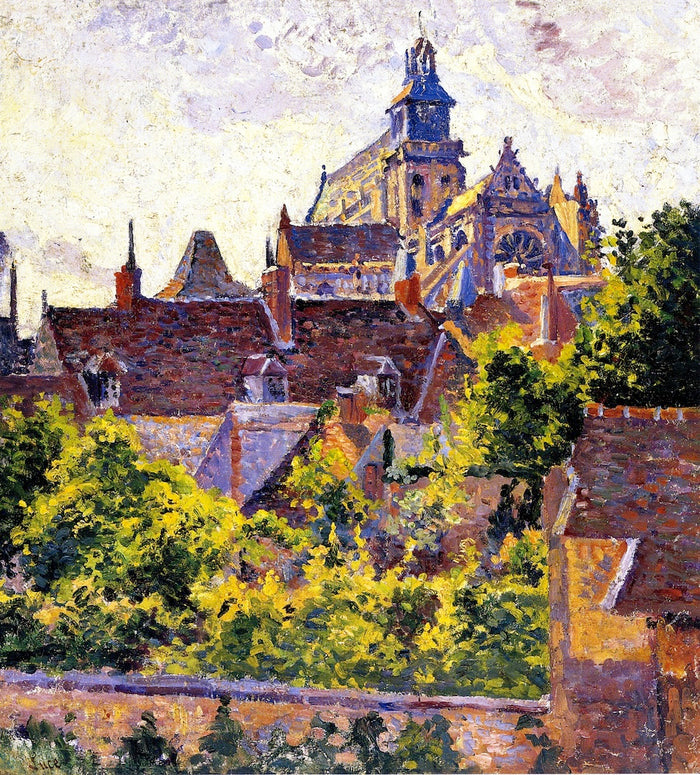 Church in Gisors (study) by Maximilien Luce,A3(16x12