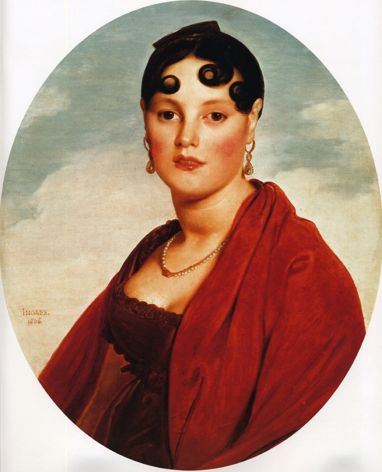 Madame Aymon, vintage artwork by Jean-Auguste-Dominique Ingres, 12x8" (A4) Poster