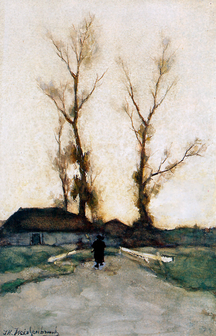 Autumn evening, vintage artwork by Johan Hendrik Weissenbruch, 12x8" (A4) Poster