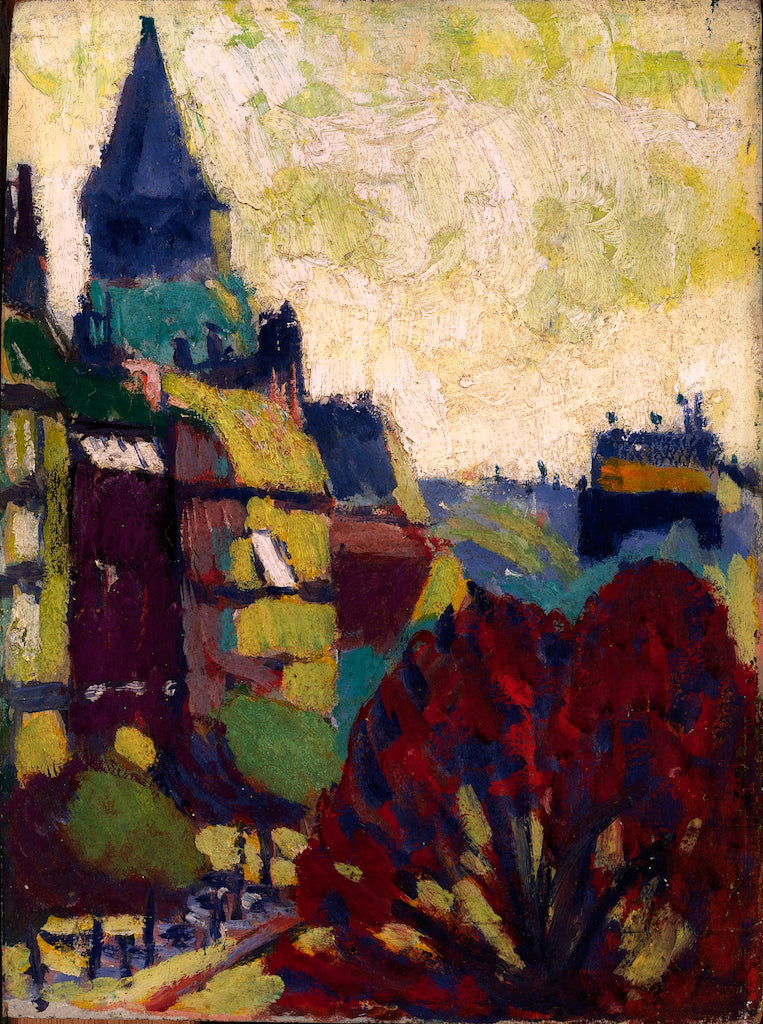 St. Germain des Pres, vintage artwork by H. Lyman Saÿen, 12x8" (A4) Poster