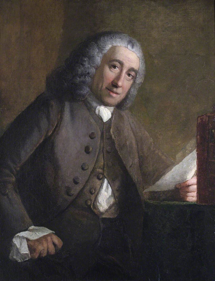 Francis Fauquier (1704?–1768), vintage artwork by Benjamin Wilson, 12x8