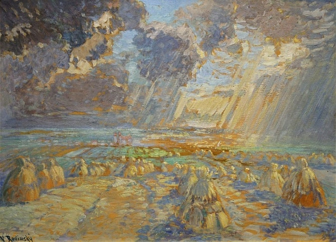 Haystacks in Giverny by Vaclav Radimsky,A3(16x12")Poster