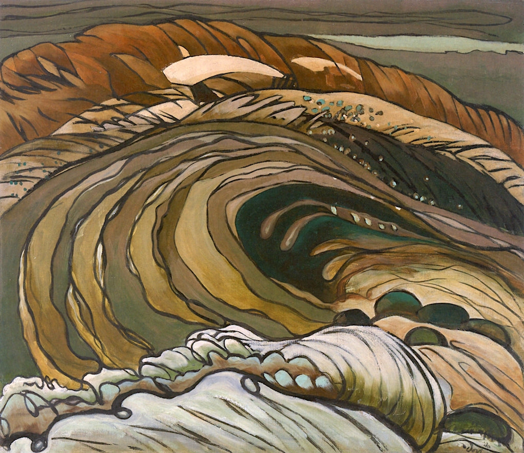 Below the Flood Gates, vintage artwork by Arthur Dove, 12x8" (A4) Poster
