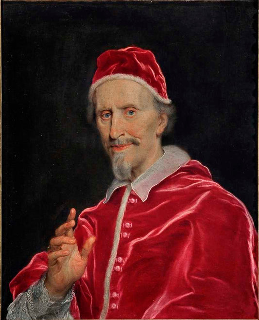 Pope Clement IX, vintage artwork by Giovanni Battista Gaulli, 12x8" (A4) Poster