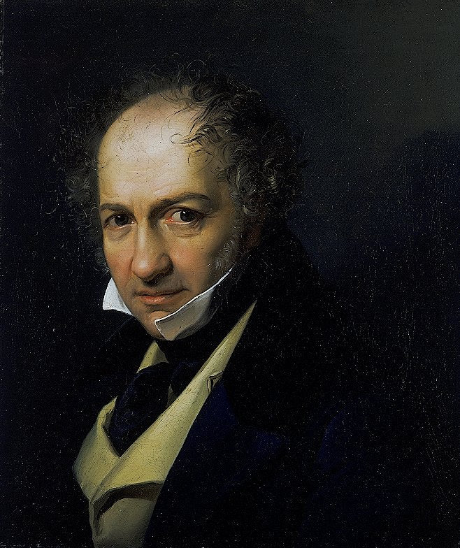 Portrait of Professor Angelo Boucheron, vintage artwork by Giuseppe Molteni, A3 (16x12