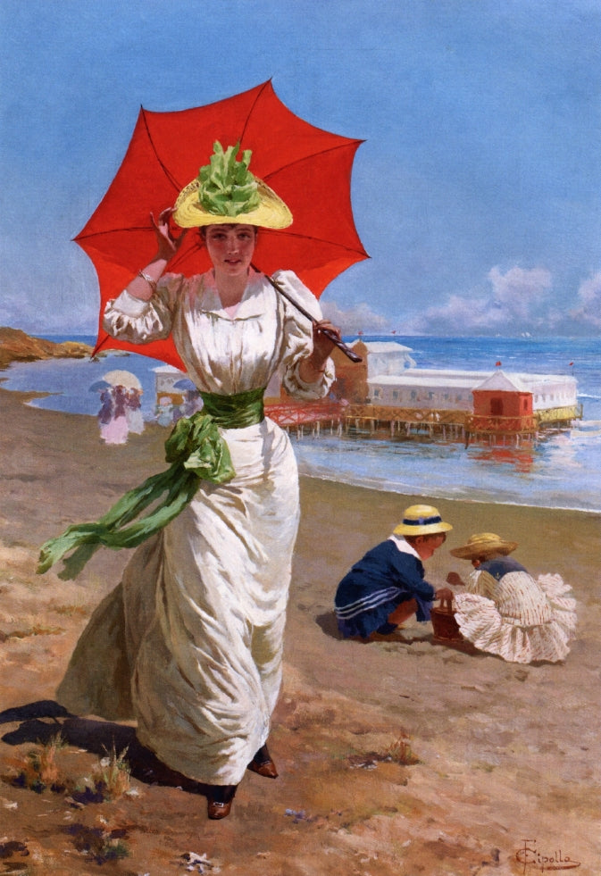 The Red Umbrella by Fabio Cipolla,A3(16x12")Poster