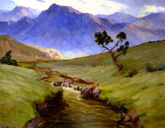 Colorado Scenery, vintage artwork by Jean Mannheim, 12x8" (A4) Poster