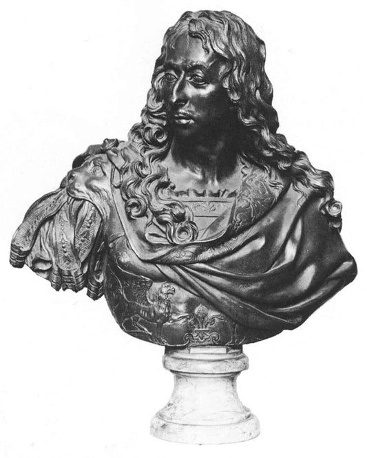 Le Grand Conde (Bust), vintage artwork by Antoine Coysevox, 12x8" (A4) Poster
