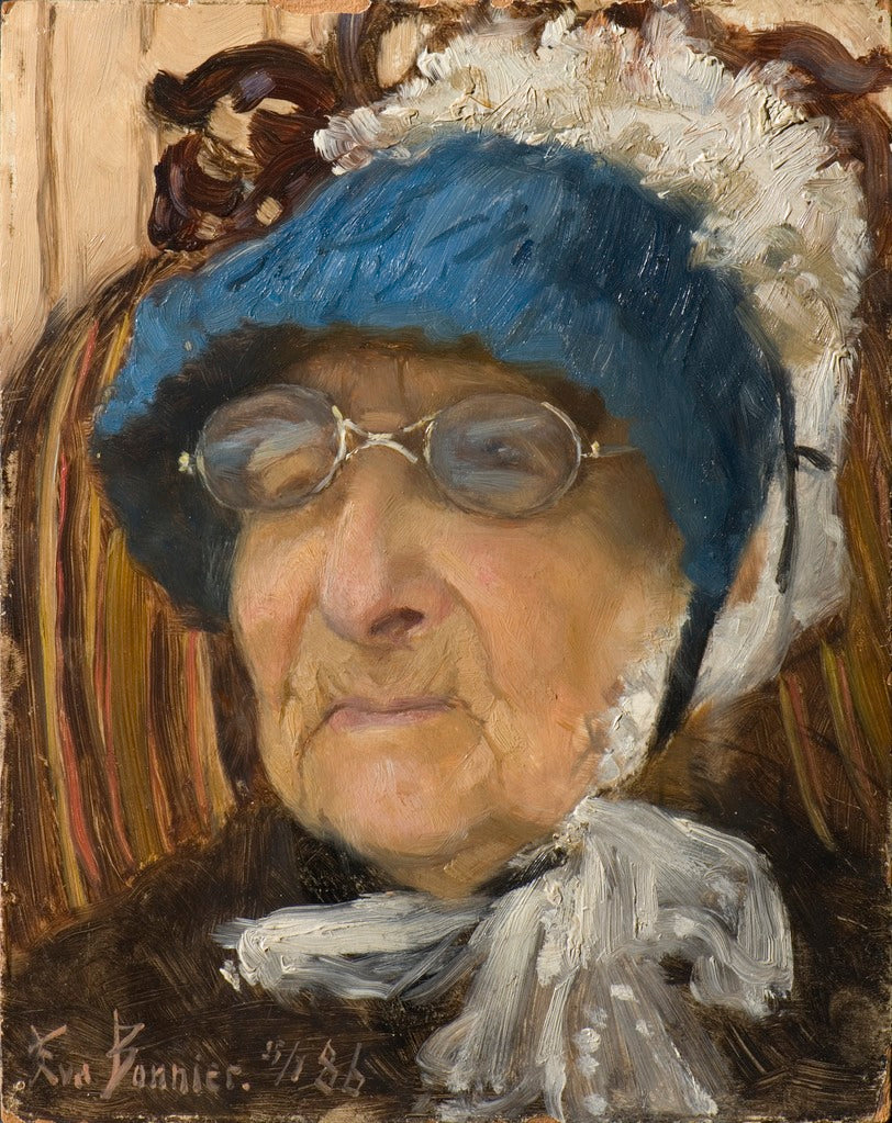 Old Grandmother by Eva Fredrika Bonnier,A3(16x12")Poster