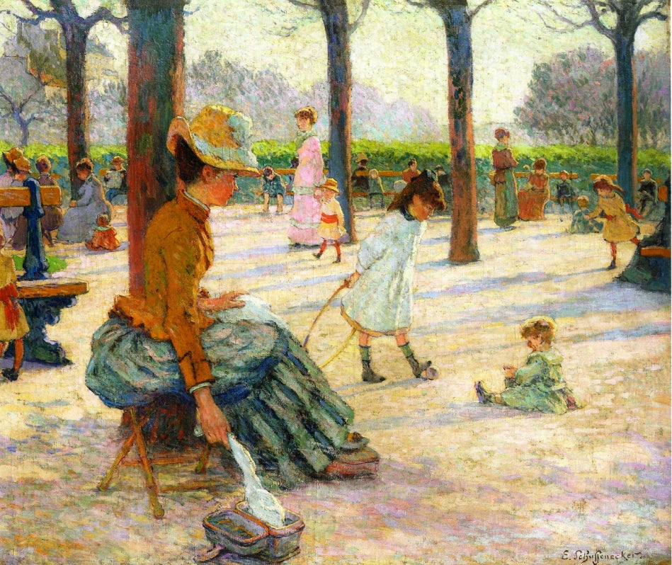 The Square at Luxembourg Park by Claude-Emil Schuffenecker,A3(16x12")Poster