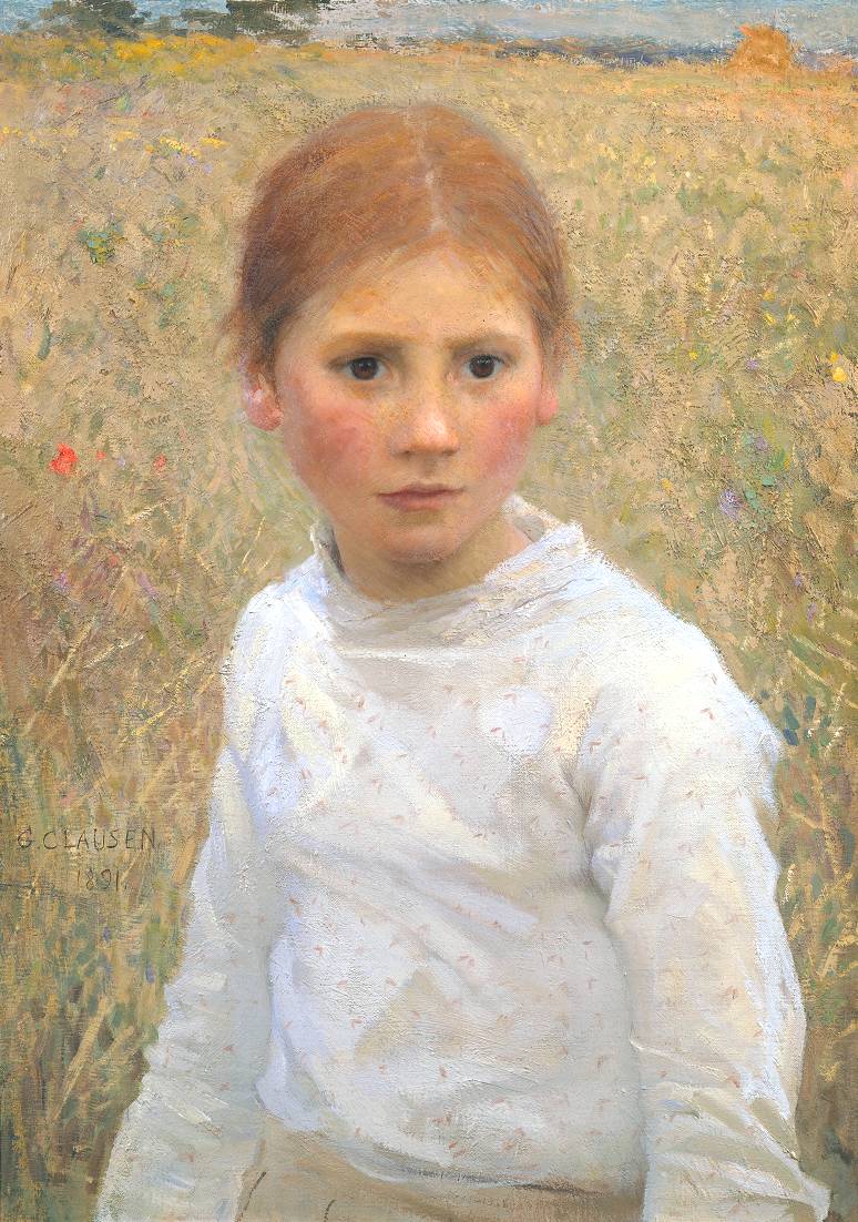 Brown Eyes by Sir George Clausen, R.A., R.W.S., R.I.,A3(16x12")Poster