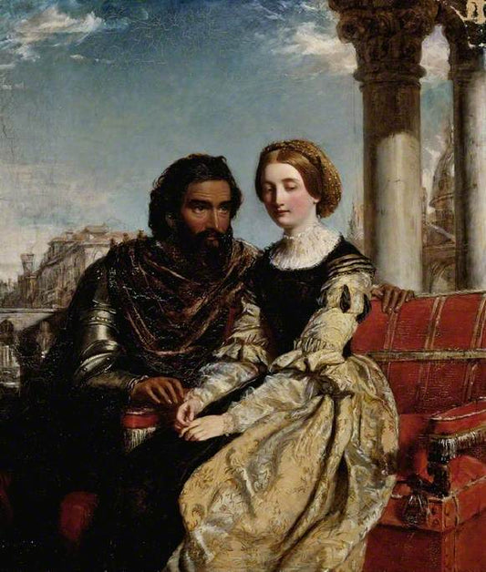 Othello and Desdemona, vintage artwork by William Powell Frith, A3 (16x12") Poster Print