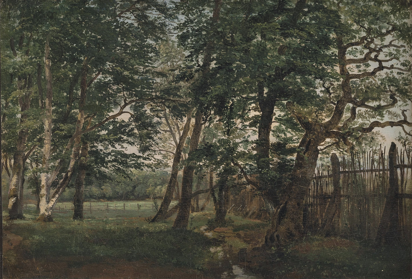 The Deer Park North of Copenhagen, vintage artwork by Dankvart Dreyer, A3 (16x12") Poster Print