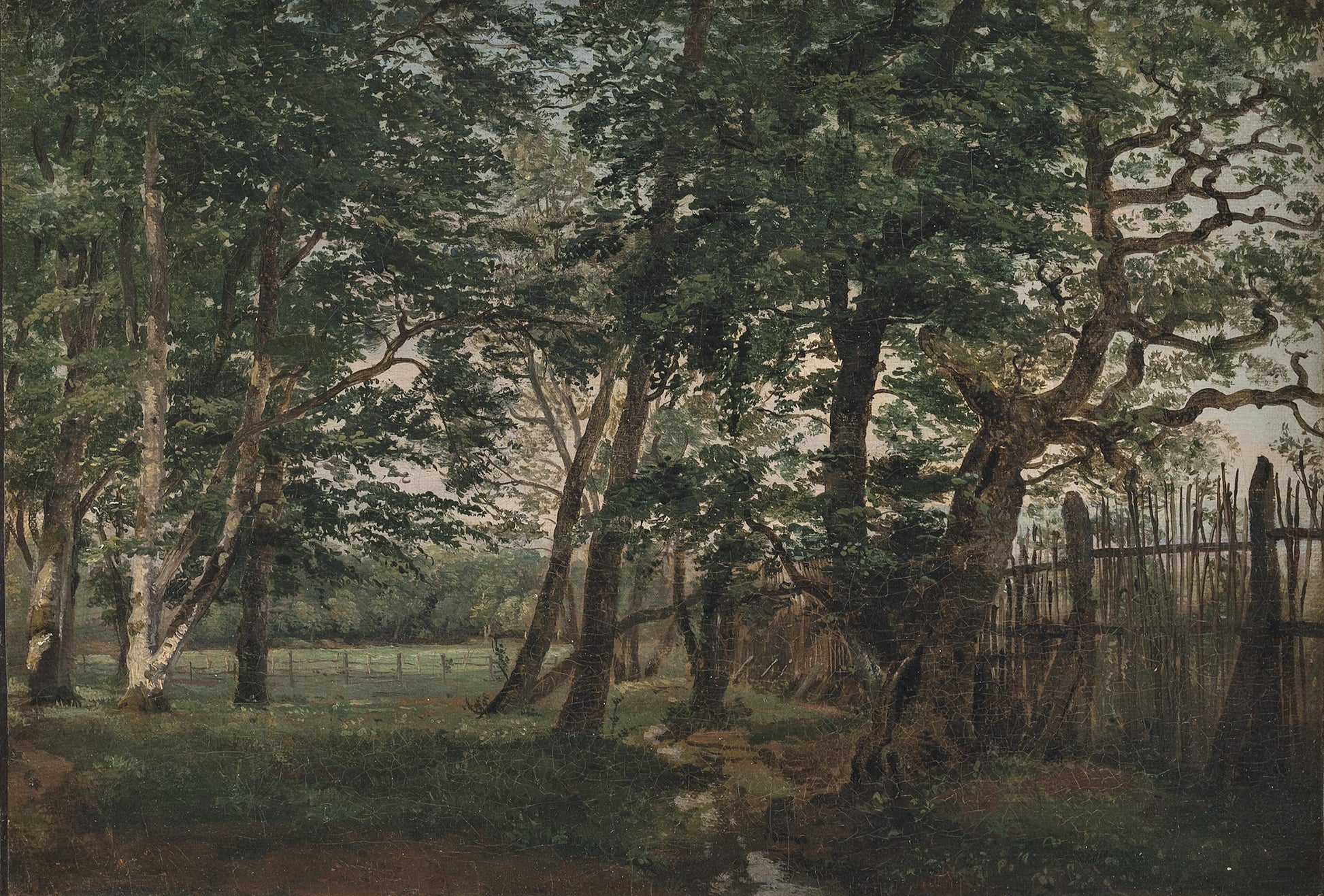 The Deer Park North of Copenhagen, vintage artwork by Dankvart Dreyer, A3 (16x12") Poster Print