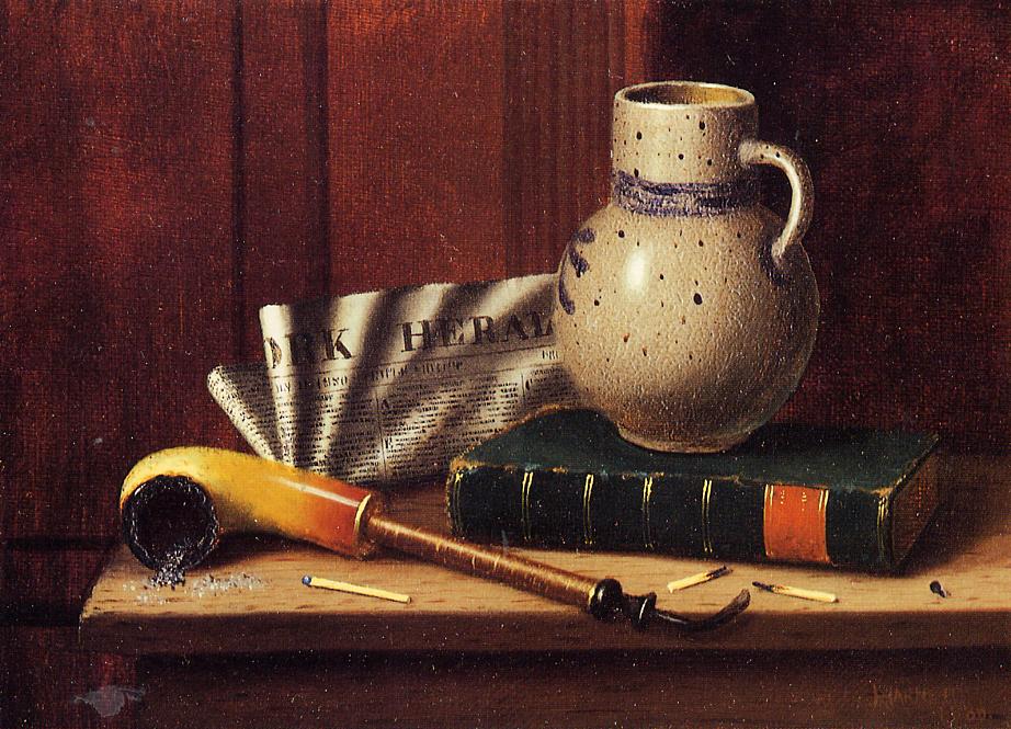 New York Herald, July 11, 1880, vintage artwork by William Michael Harnett, 12x8" (A4) Poster