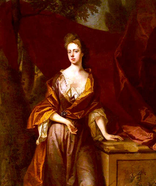 Barbara Talbot, Viscountess Longueville, vintage artwork by Michael Dahl, 12x8" (A4) Poster