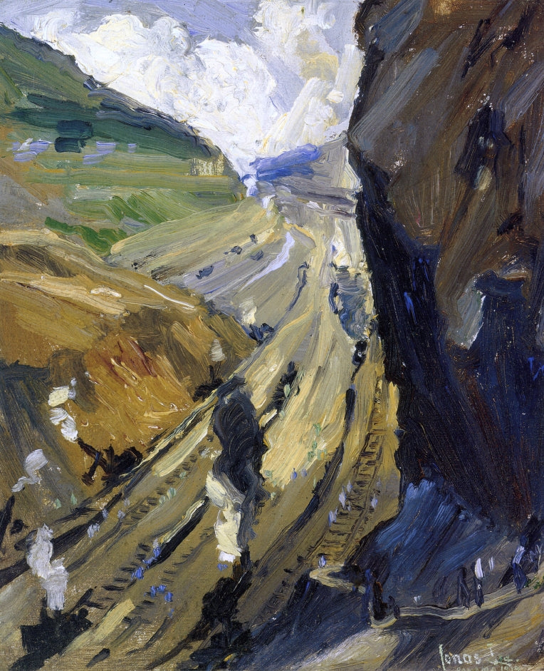 Study for "The Conquerors" by Jonas Lie,16x12(A3) Poster