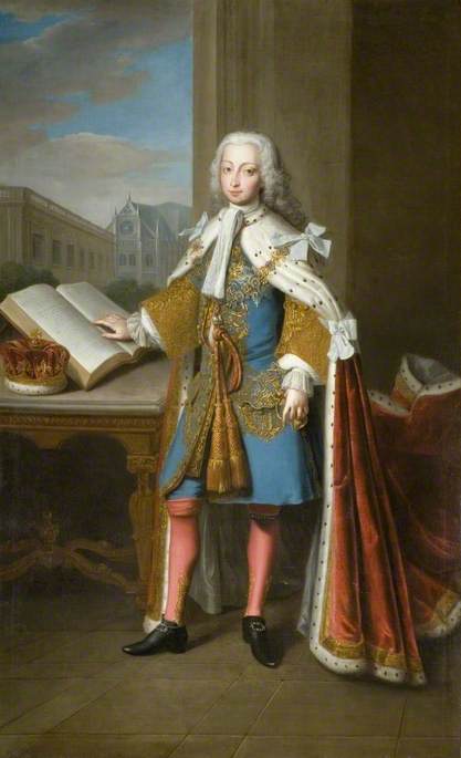 Frederick Louis, Prince of Wales, vintage artwork by Philipe Mercier, 12x8" (A4) Poster