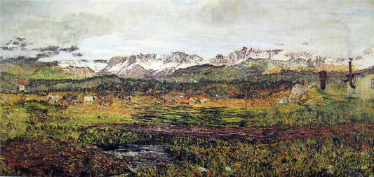 Return to the homeland, vintage artwork by Giovanni Segantini, 12x8" (A4) Poster