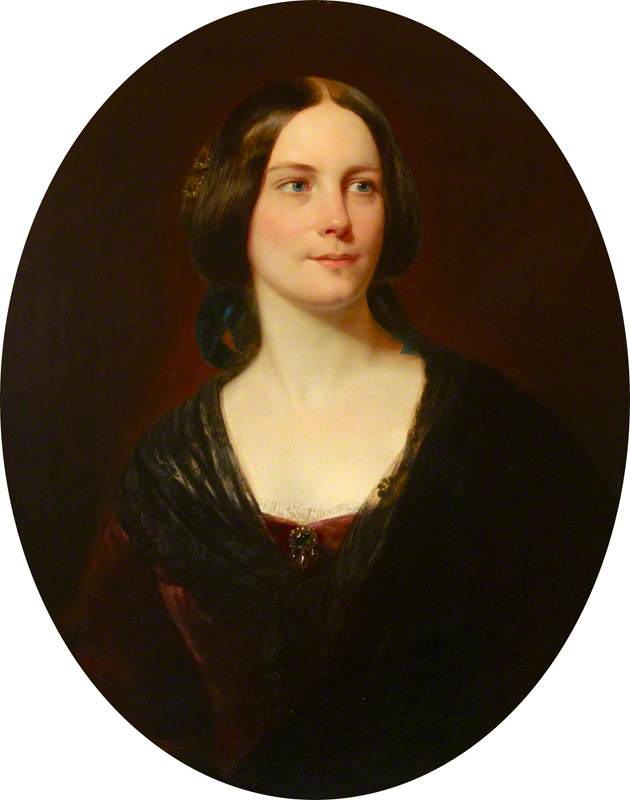 Mary Postans, Mrs Alfred Shaw, vintage artwork by Daniel Maclise, R.A., A3 (16x12") Poster Print
