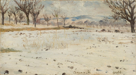 Bonn am Rhein. Winter Landscape, vintage artwork by Helmer Osslund, 12x8" (A4) Poster