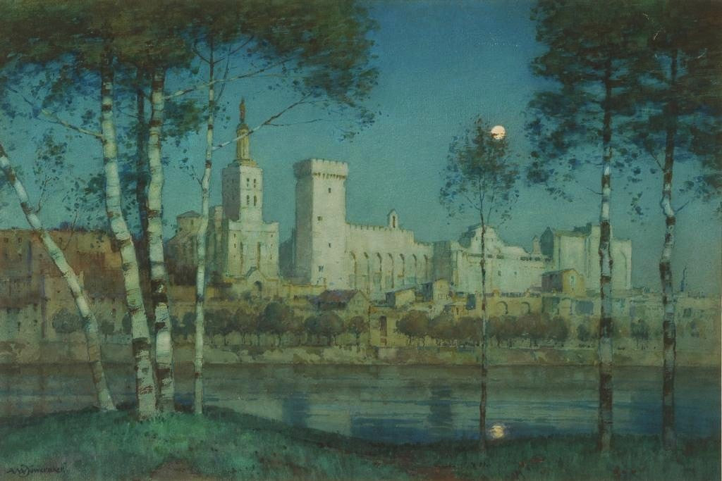 Papal Palace Avignon by Albert Moulton Foweraker,16x12(A3) Poster