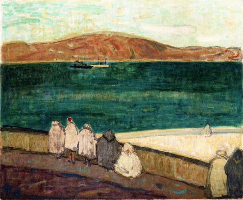 Waiting for the Boat, Tangier by James Wilson Morrice,A3(16x12")Poster