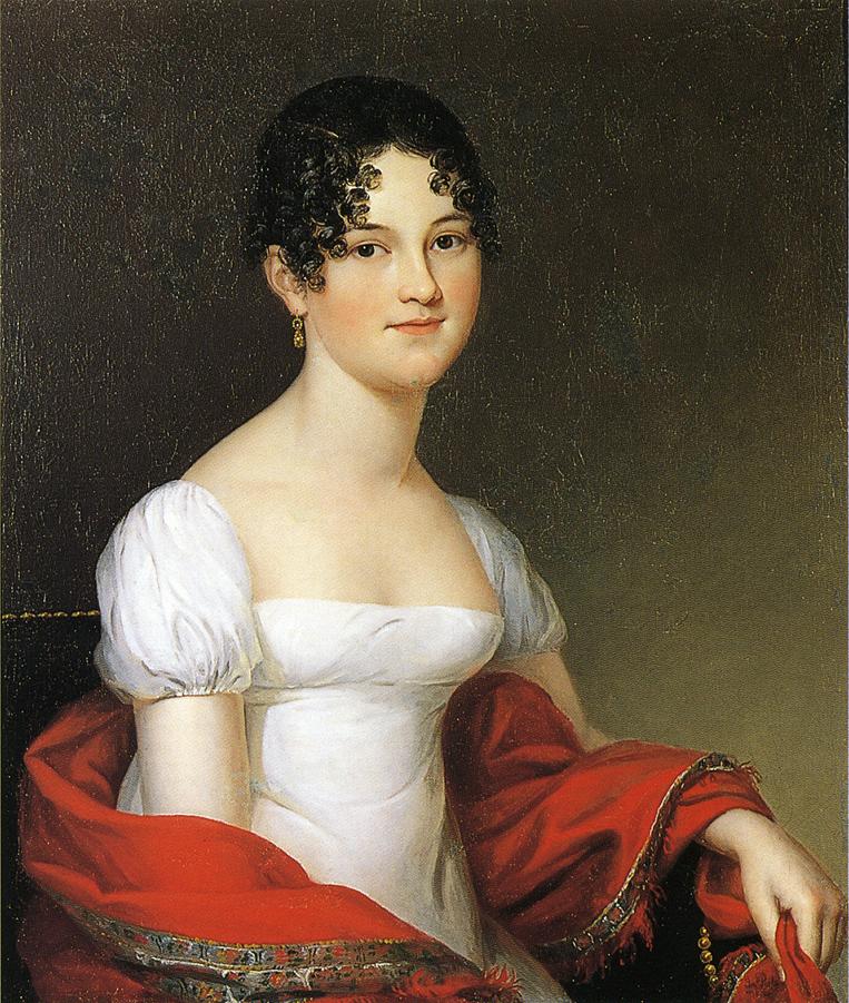 Anna Sophia Alexander Robertson (Mrs. William Heberton), vintage artwork by James Peale, 12x8" (A4) Poster