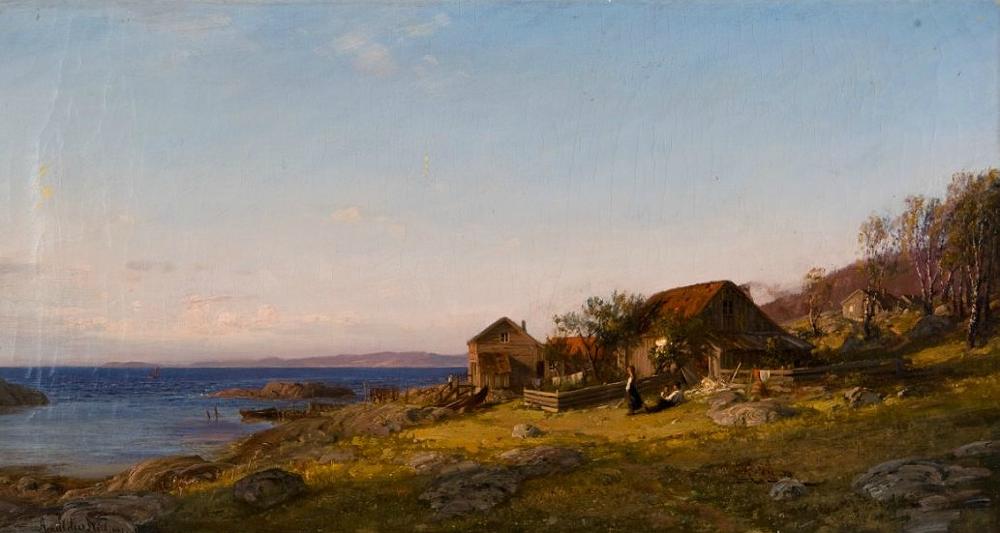 Evening Mood (Aftenstemning), vintage artwork by Amaldus Clarin Nielsen, 12x8" (A4) Poster