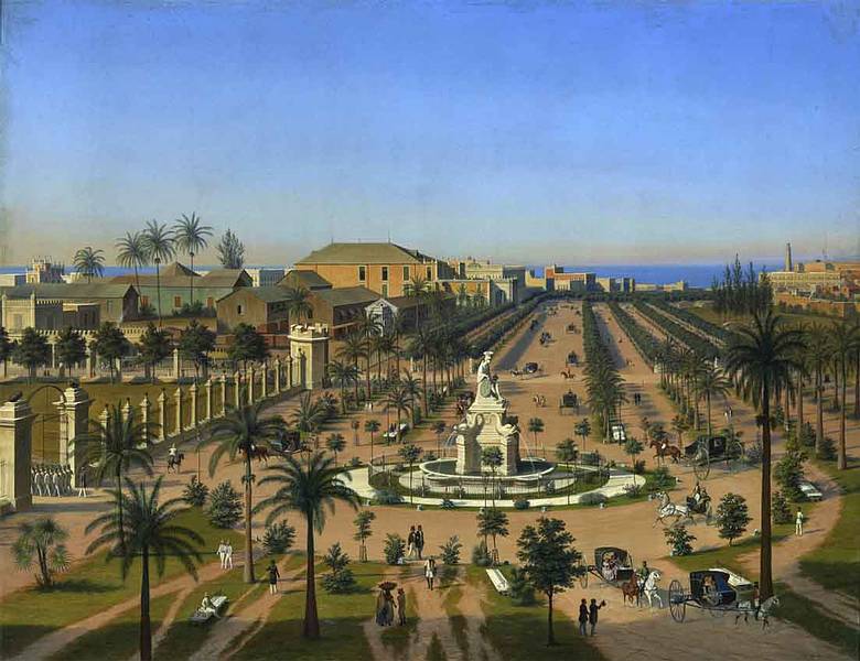 Havana, vintage artwork by Hubert Sattler, A3 (16x12") Poster Print
