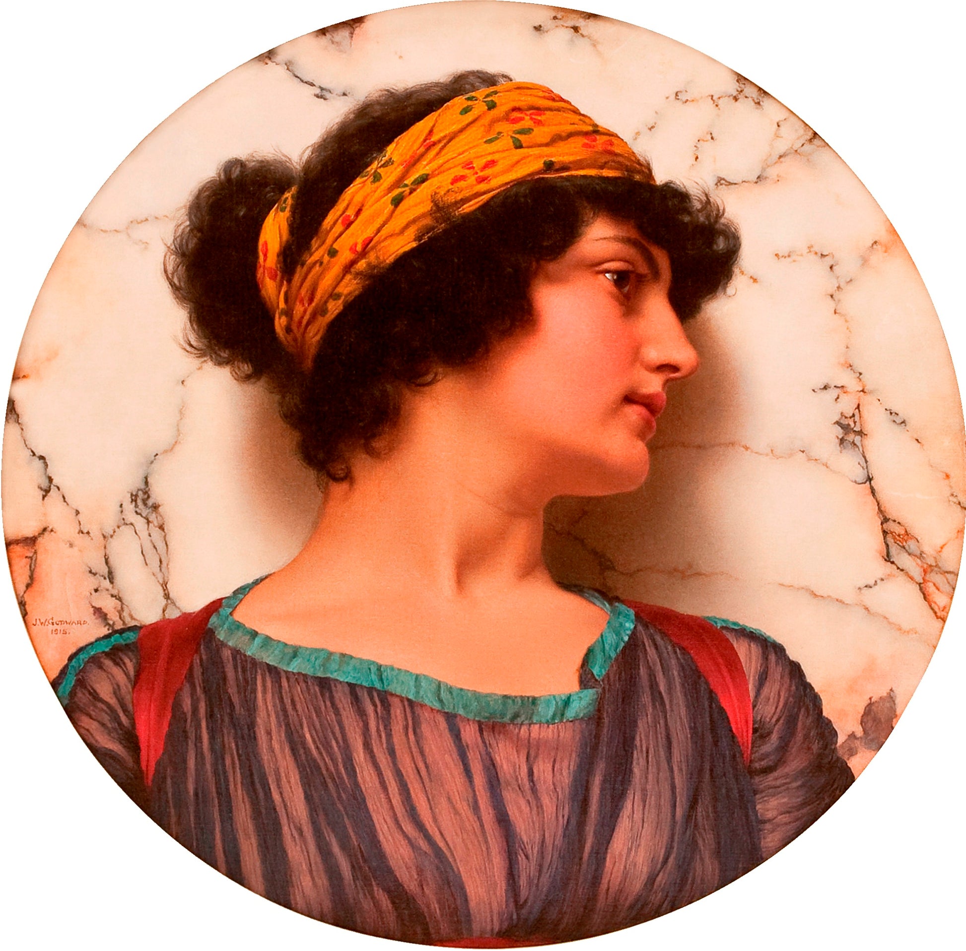 Androclea, vintage artwork by John William Godward, 12x8" (A4) Poster