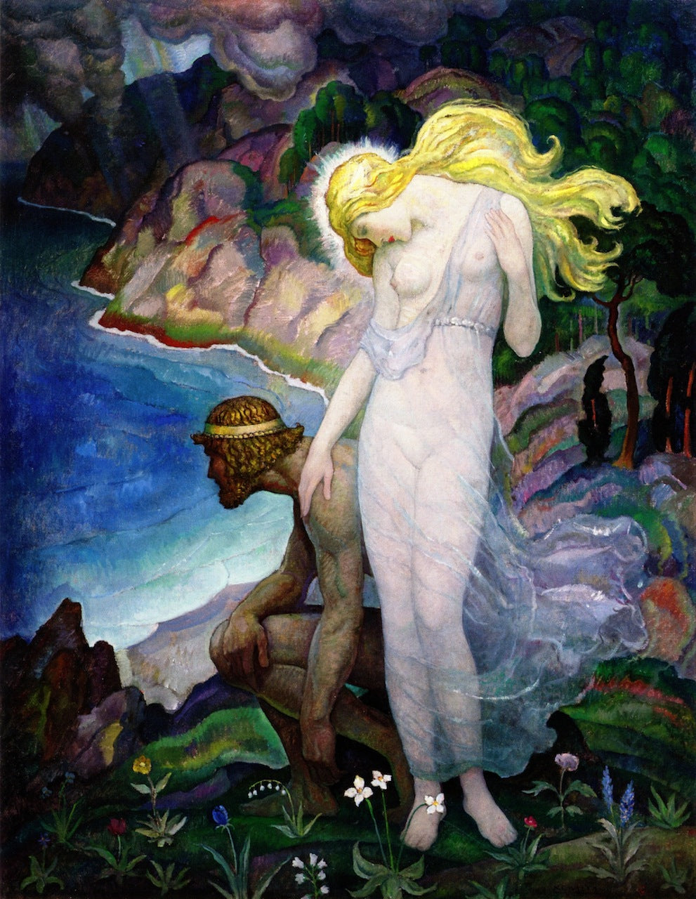 Odysseus and Calypso by Newell Convers (N.C.) Wyeth,16x12(A3) Poster