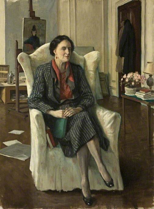 Edith Olivier, First Lady Mayor of Wilton by Rex Whistler,16x12(A3) Poster