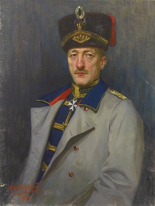 of General Paul Freiherr von Schoenaich by Heinrich Hellhoff,A3(16x12")Poster