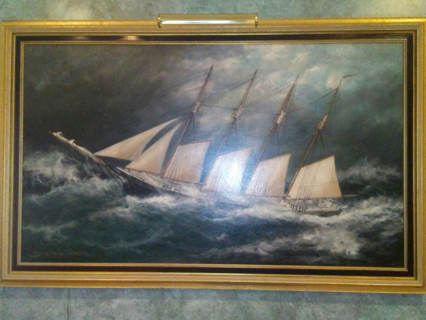 Stormy Seas, vintage artwork by William Pierce Stubbs, 12x8" (A4) Poster