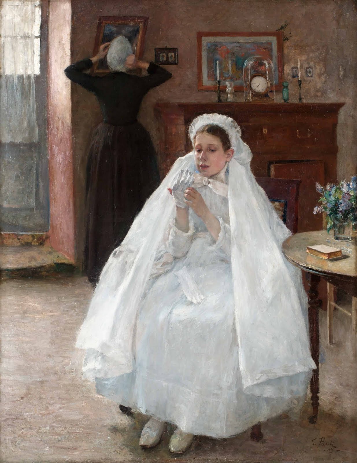 French Confirmation by Georg Pauli,A3(16x12")Poster