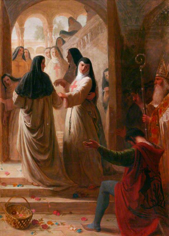 Scene from Alexander Pope's 'Eloisa to Abelard', vintage artwork by Joseph Severn, A3 (16x12") Poster Print