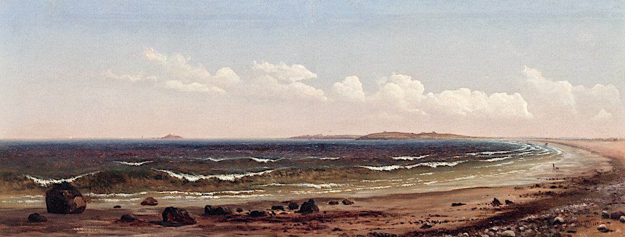 Long Beach from Nature, vintage artwork by Sylvester Phelps Hodgdon, 12x8" (A4) Poster